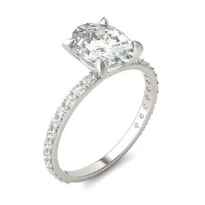 Oval Martini Accented Engagement Ring image, 