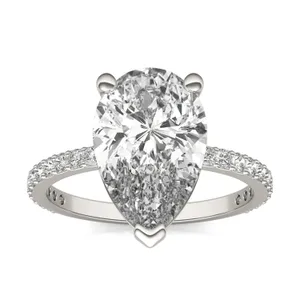 Pear Martini Accented Engagement Ring image, 