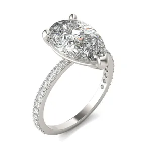 Pear Martini Accented Engagement Ring image, 