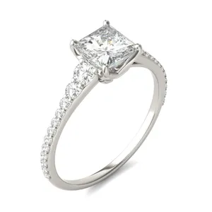 Princess Signature Graduated Side-Stone Engagement Ring image, 