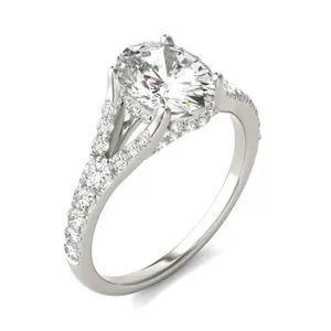 Oval Duet Engagement Ring image, 