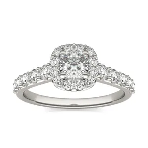 Cushion Allure Halo Engagement Ring image, 