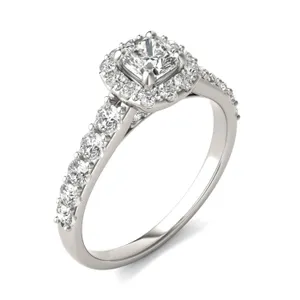 Cushion Allure Halo Engagement Ring image, 