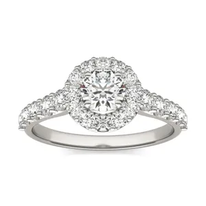 Round Brilliant Allure Halo Engagement Ring image, 