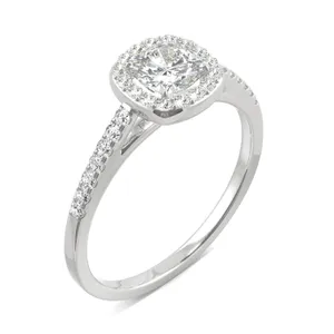 Cushion Adora Halo Engagement Ring image, 