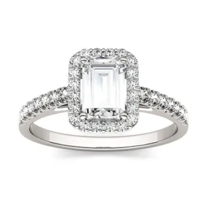Emerald Adora Halo Engagement Ring image, 
