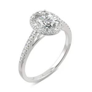 Oval Adora Halo Engagement Ring image, 