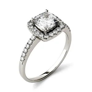 Cushion Eden Halo Engagement Ring Moissanite Engagement Ring image, 