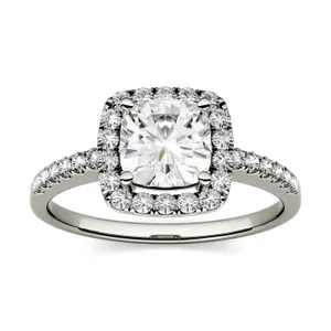 Cushion Eden Halo Engagement Ring image, 