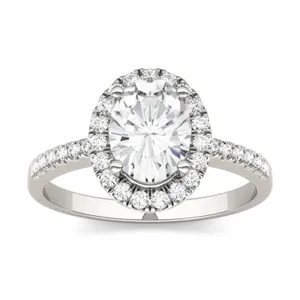 Oval Eden Halo Engagement Ring image, 