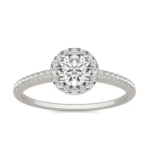 Round Brilliant Eden Halo Engagement Ring image, 