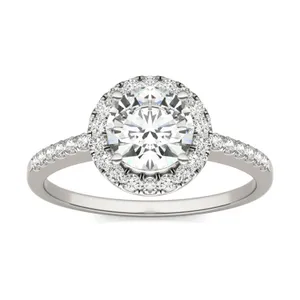 Round Brilliant Eden Halo Engagement Ring image, 