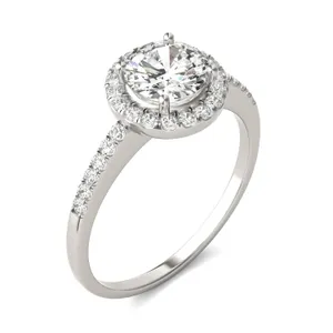 Round Brilliant Eden Halo Engagement Ring image, 