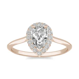 Pear Signature Halo Engagement Ring image, Pear Signature Halo Engagement Ring