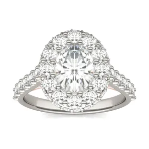 Oval Harmony Halo Engagement Ring image, 