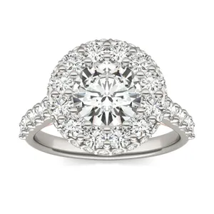 Round Brilliant Harmony Halo Engagement Ring image, 