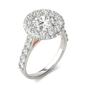 Round Brilliant Harmony Halo Engagement Ring image, 