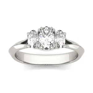 Oval Trio Classic Engagement Ring image, 