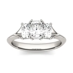 Radiant Trio Classic Engagement Ring image, 