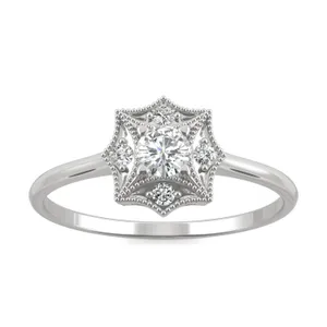 Round Brilliant Trio Classic Engagement Ring image, 
