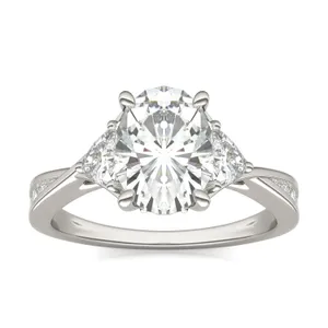 Oval Expressions Three-Stone Engagement Ring image, 