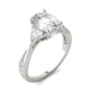 Oval Expressions Three-Stone Engagement Ring image, 