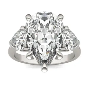 Pear Claw Prong Trillion Three-Stone Exotic image, 