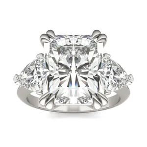 Radiant Claw Prong Trillion Three-Stone Exotic image, 