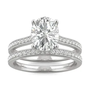 Oval Eternal Side-Stone Bridal Set image, 