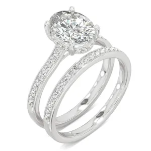 Oval Eternal Side-Stone Bridal Set image, 