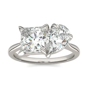 Princess Pearfection Toi et Moi Engagement Ring image, 