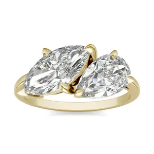 Pear and Marquise Toi et Moi Engagement Ring image, 
