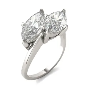 Matching Marquise Bypass Toi et Moi Engagement Ring image, 