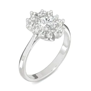 Signature Floral Halo Ring image, 