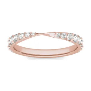 Mobius Accented Curved Wedding Ring image, 