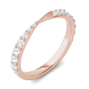 Mobius Accented Curved Wedding Ring image, 