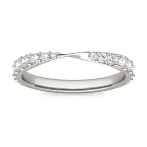 Mobius Accented Curved Wedding Ring image, 