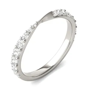 Mobius Accented Curved Wedding Ring image, 