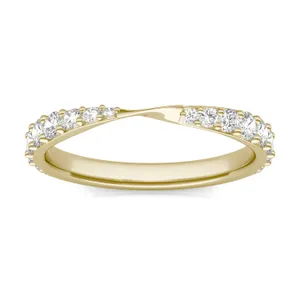 Mobius Accented Curved Wedding Ring image, 