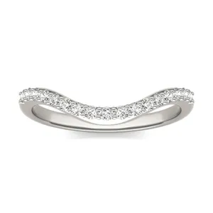 Elongated Cushion Signature Accented Halo Classic Matching Band image, 