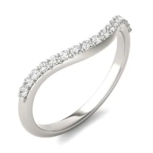 Elongated Cushion Signature Accented Halo Classic Matching Band image, 