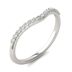 Cushion Hearts & Arrows Signature Accented Halo Petite Matching Band image, 