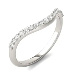 Emerald and Radiant Signature Accented Halo Classic Matching Band image, 