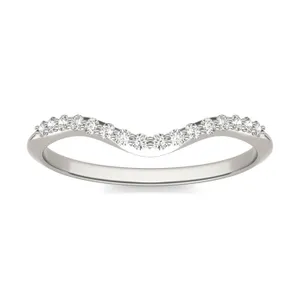 Pear Signature Accented Halo Petite Matching Band image, 