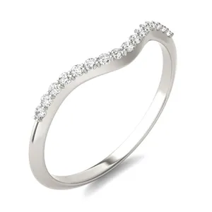 Pear Signature Accented Halo Petite Matching Band image, 