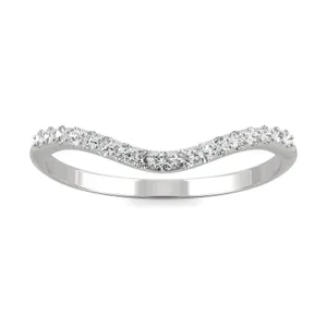 Pear Signature Accented Halo Classic Matching Band image, 