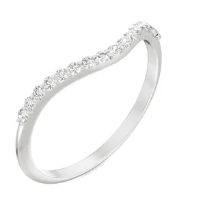 Pear Signature Accented Halo Classic Matching Band image, 