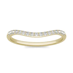 Round Hearts & Arrows Signature Petite Side-Stone Classic Matching Band image, Round Hearts & Arrows Signature Petite Side-Stone Classic Matching Band