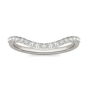 Elongated Cushion Signature Petite Side-Stone Classic Matching Band image, 