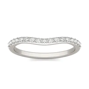 Emerald and Radiant Signature Petite Side-Stone Classic Matching Band image, 